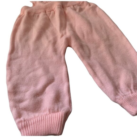 Vintage Baby Pastel Pink Knit Textured Romper 6-12 Months - Picture 5 of 7